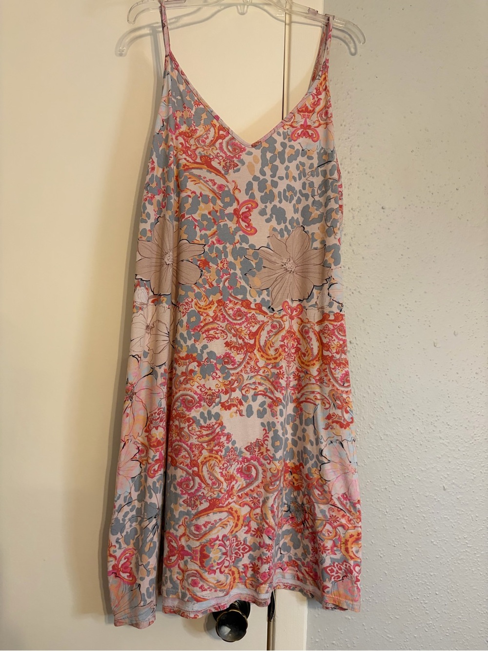 Johnny Was Brigette" Cami Sleep Dress "Feline Blush" print.